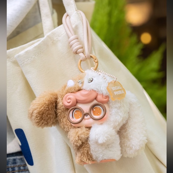 Accessories - 🆕 Jotoys Q.Kid Emotional Hairy Monsters Series Plush Bag Charm - Social Phobia
